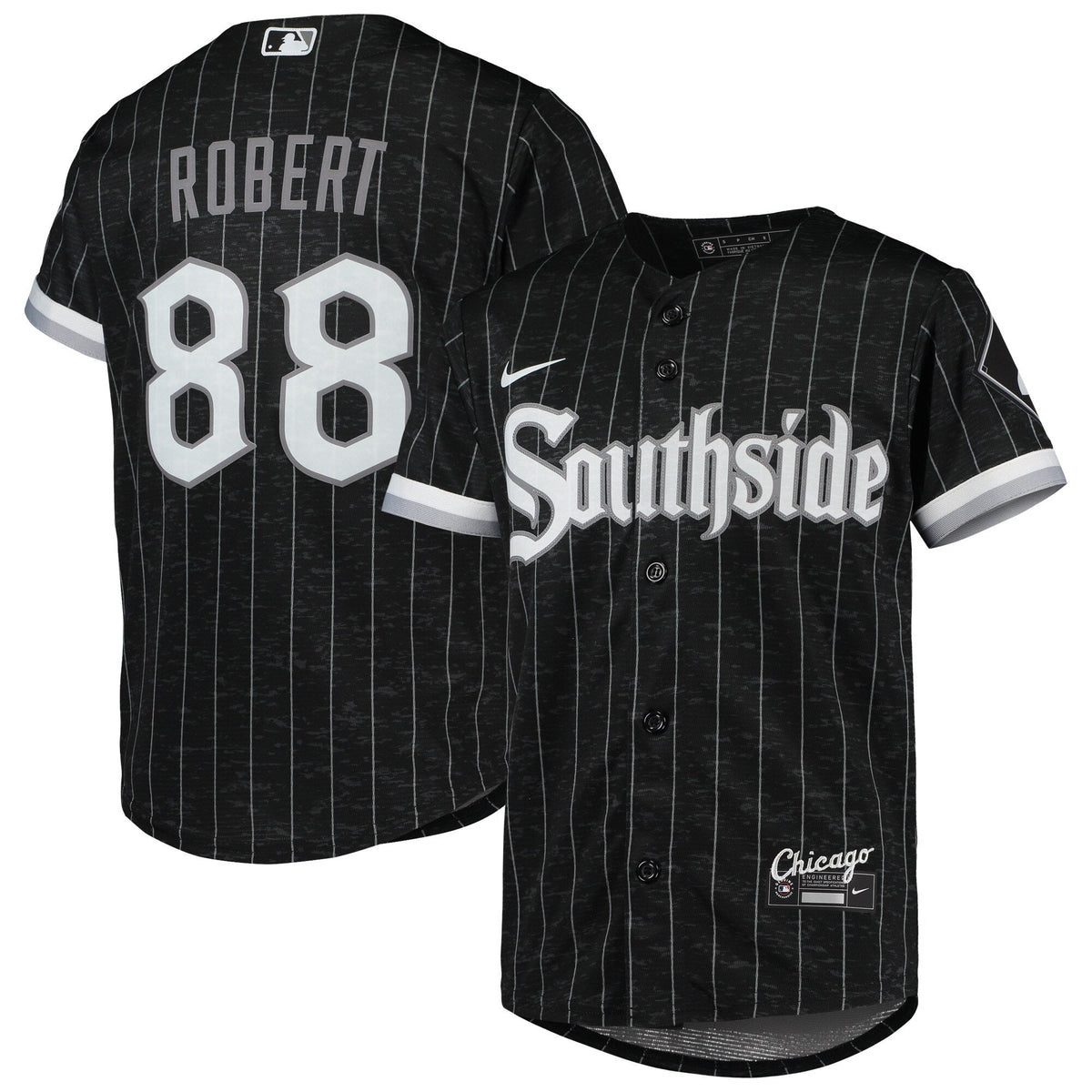 Youth Chicago White Sox Luis Robert Nike Black/Anthracite City Connect Replica Player Jersey