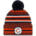 Chicago Bears New Era 2019 NFL Sideline Home Official Logo Sport Knit Hat - Navy/Orange