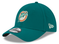 Men's Miami Dolphins Alternate Logo New Era Aqua Team Classic 39THIRTY Flex Hat