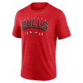 Men's Chicago Bulls Athletic Red Fanatics Backboard Tri-Blend Tee