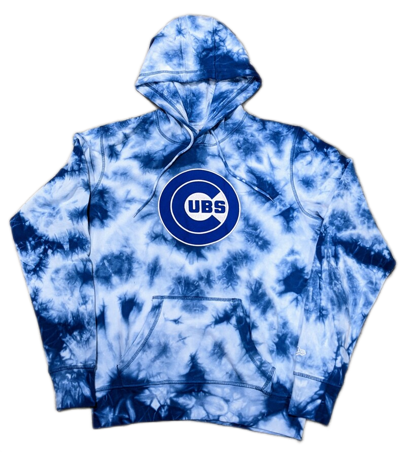 Mens Chicago Cubs New Era Tie-Dye Hoodie