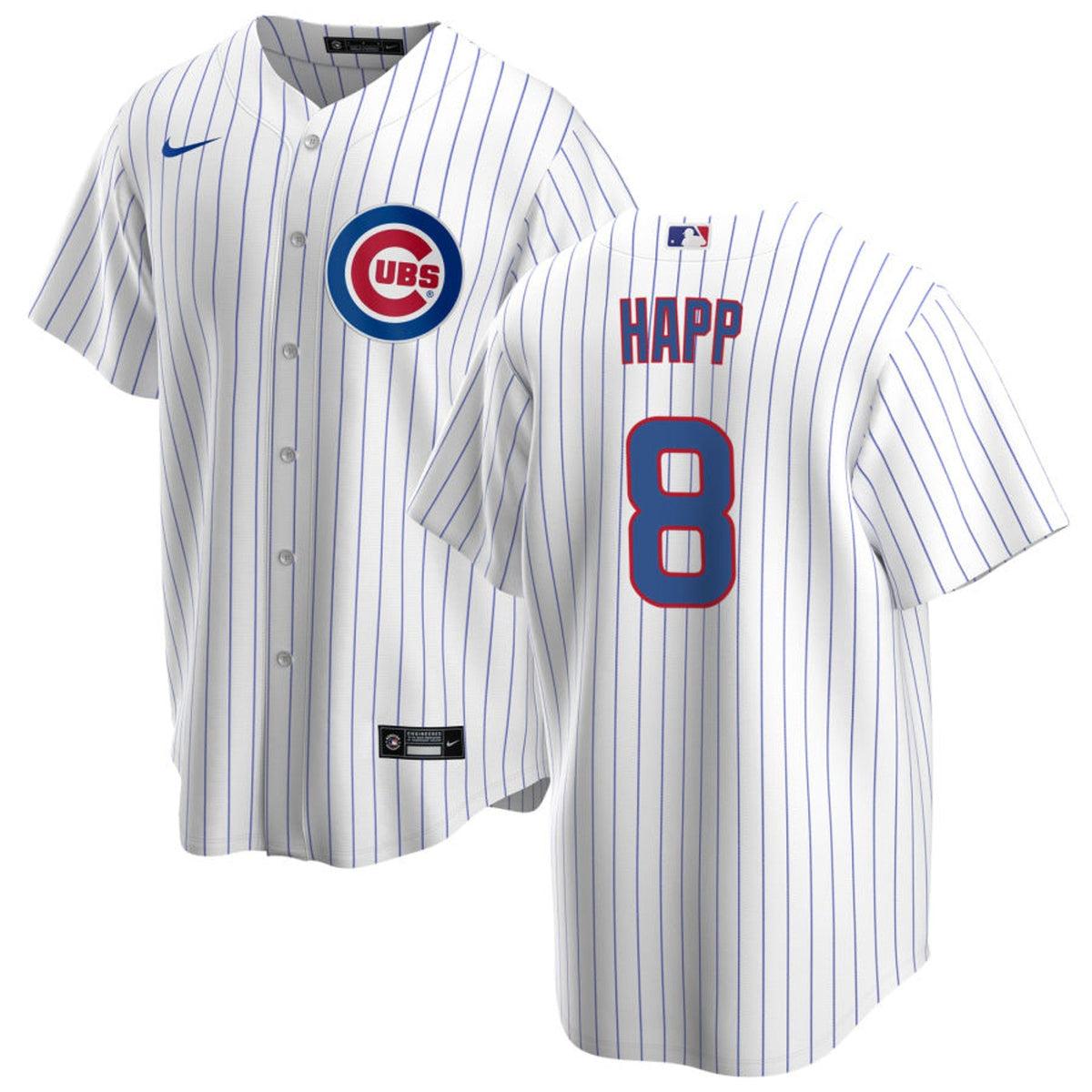 NIKE Youth Ian Happ Chicago Cubs White Home Premium Twill Replica Jersey