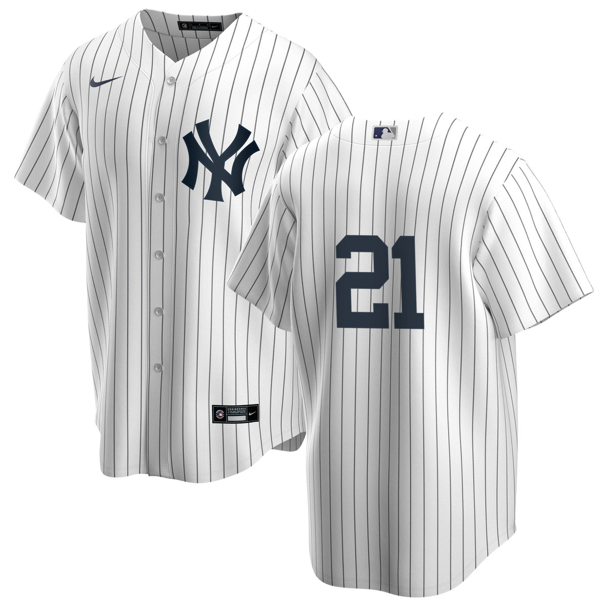 Men's Nike Paul O'Neill #21 White New York Yankees Home Official Replica Player Jersey
