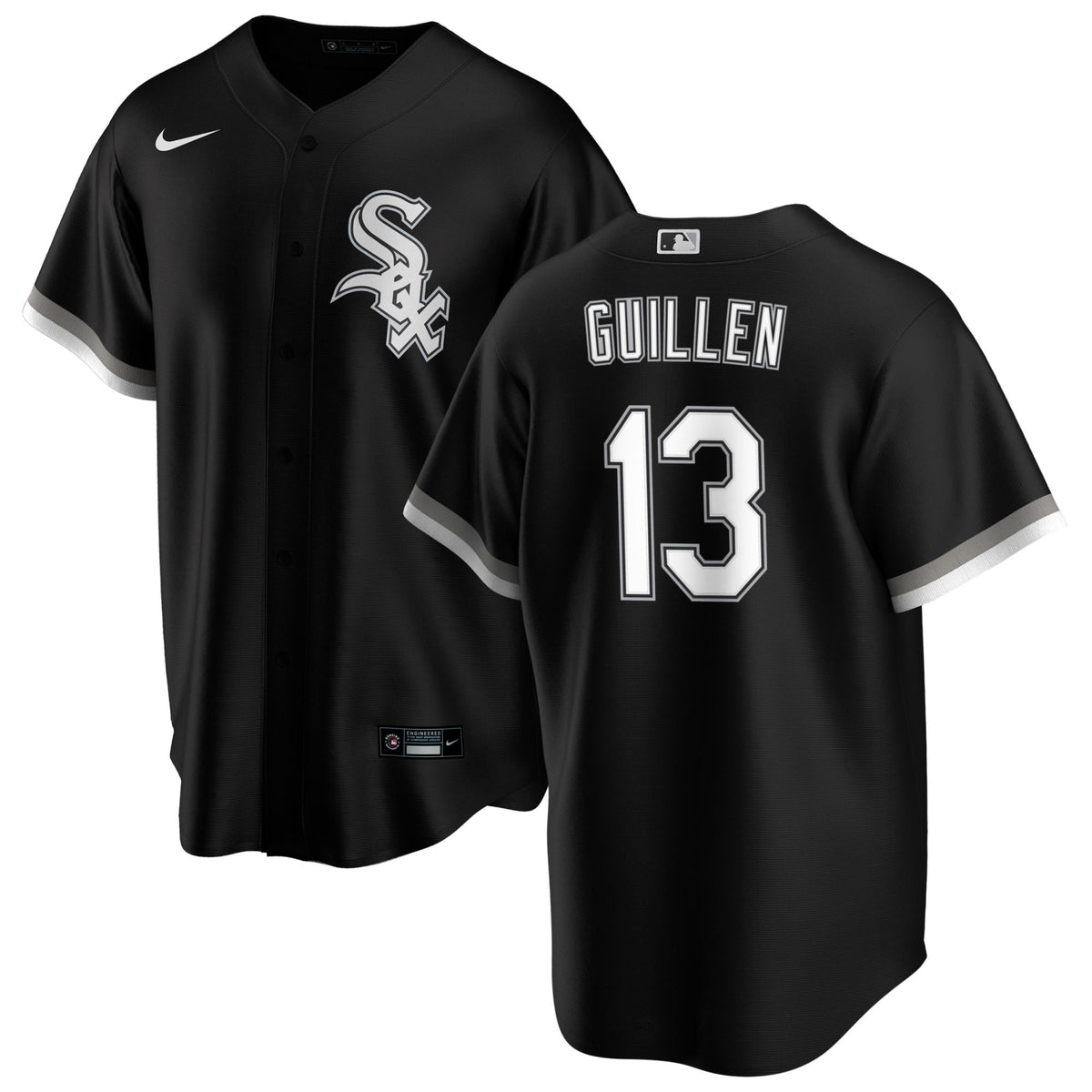 NIKE Men's Ozzie Guillen Chicago White Sox Black Alternate Replica Jersey