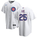 NIKE Men's Derrek Lee Chicago Cubs Premium Twill White Home Replica Jersey