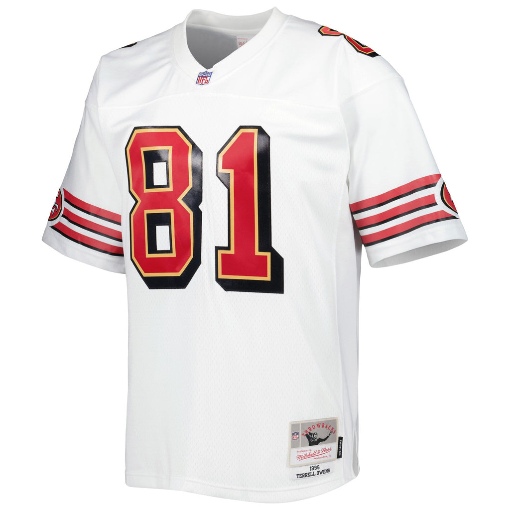 Men's Mitchell & Ness Terrell Owens White San Francisco 49ers 1996 Retired Player Legacy Replica Jersey