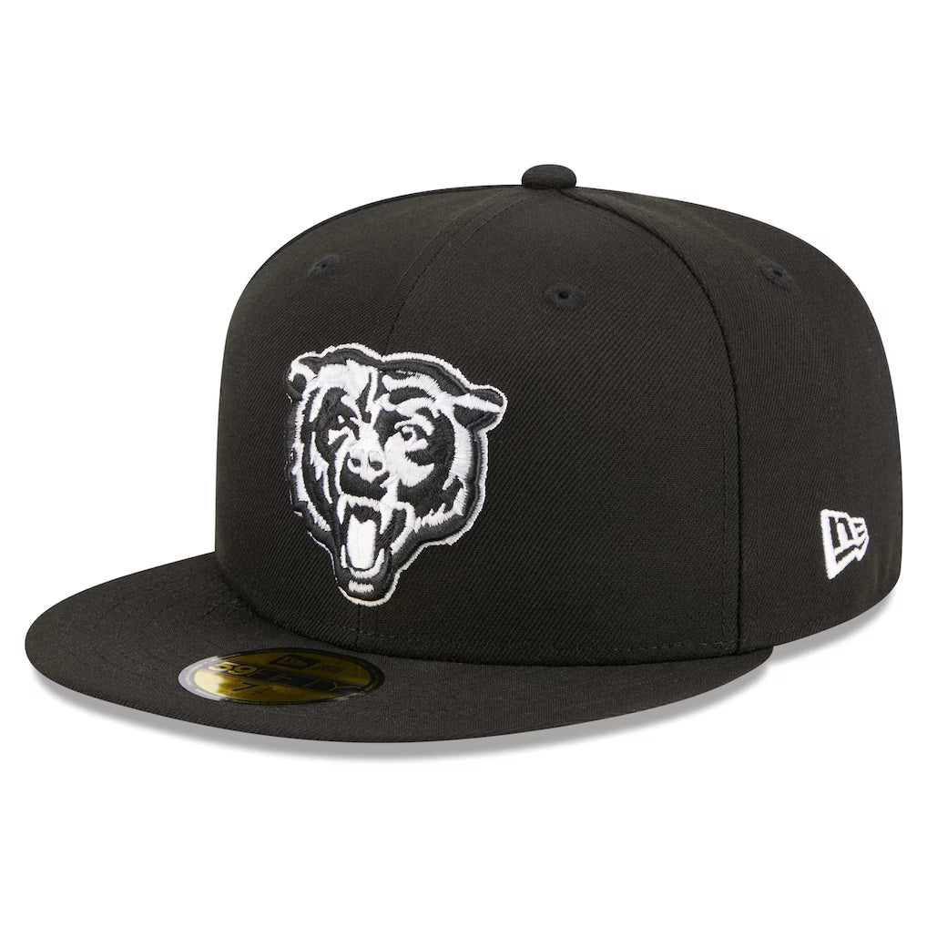 Men's New Era Black Chicago Bears Main Patch 59FIFTY Fitted Hat