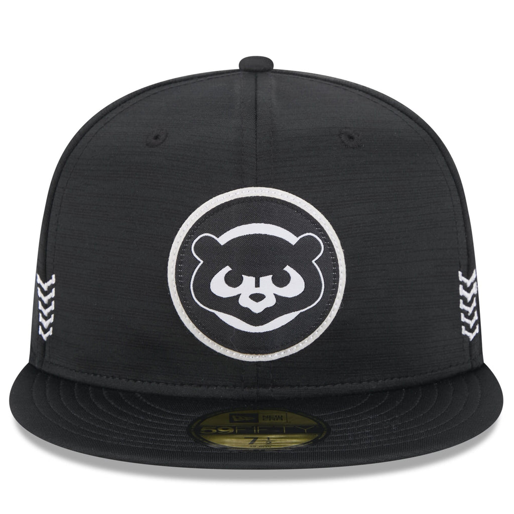 Men's Chicago Cubs New Era Black 2024 Clubhouse 59FIFTY Fitted Hat