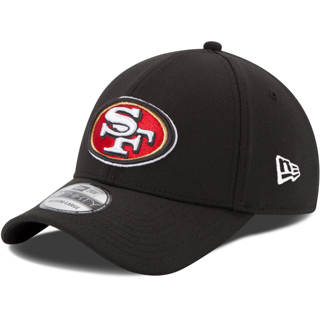 Men's New Era San Francisco 49ers Team Classic Black 39THIRTY Flex Hat