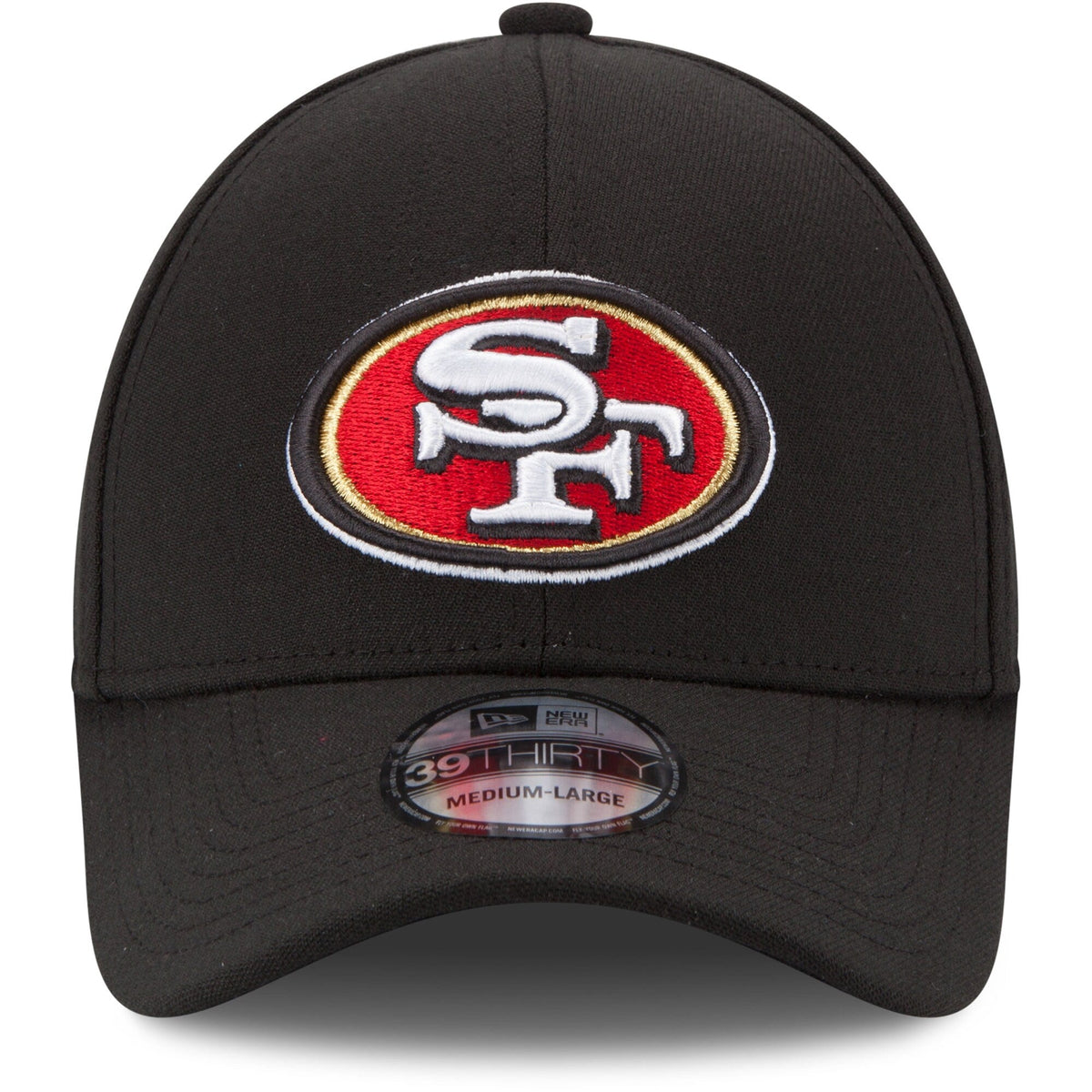 Men's New Era San Francisco 49ers Team Classic Black 39THIRTY Flex Hat