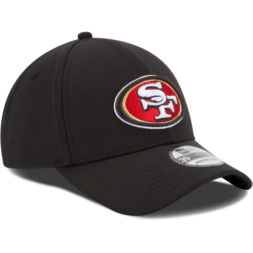Men's New Era San Francisco 49ers Team Classic Black 39THIRTY Flex Hat