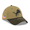 Men's Detroit Lions New Era Green 2025 Salute to Service 39THIRTY Flex Hat