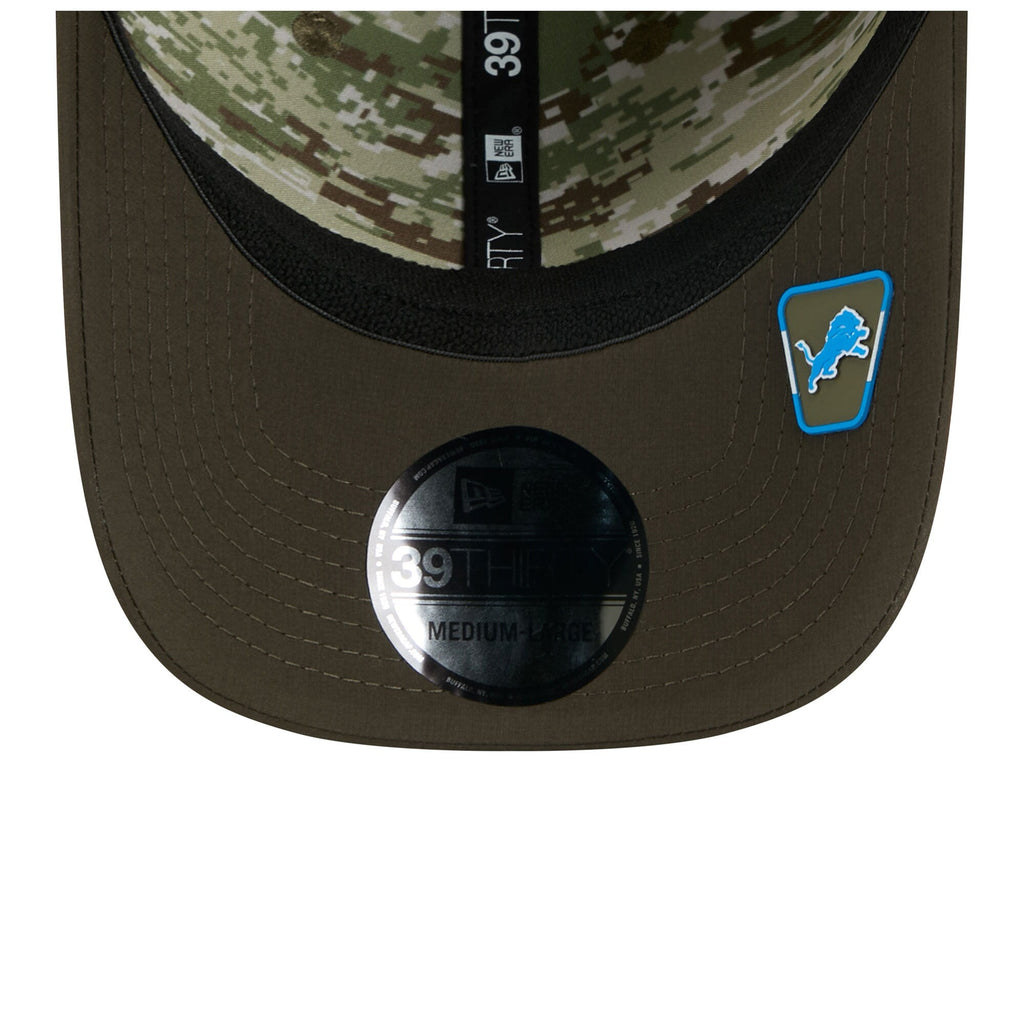 Men's Detroit Lions New Era Green 2025 Salute to Service 39THIRTY Flex Hat