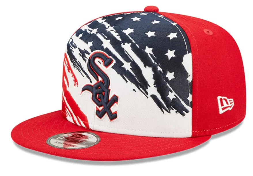 Men's Chicago White Sox New Era 2022 4th of July Stars and Stripes Red 9FIFTY Snapback Adjustable Hat