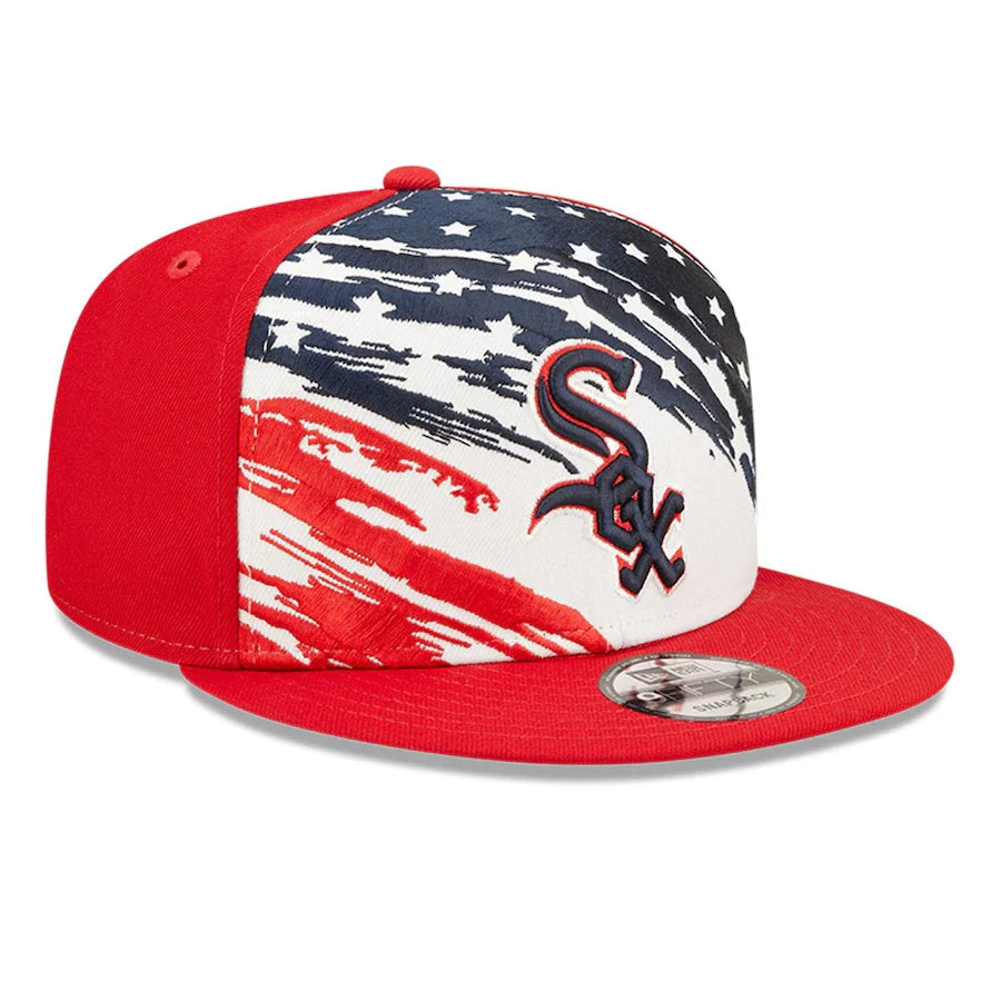Men's Chicago White Sox New Era 2022 4th of July Stars and Stripes Red 9FIFTY Snapback Adjustable Hat