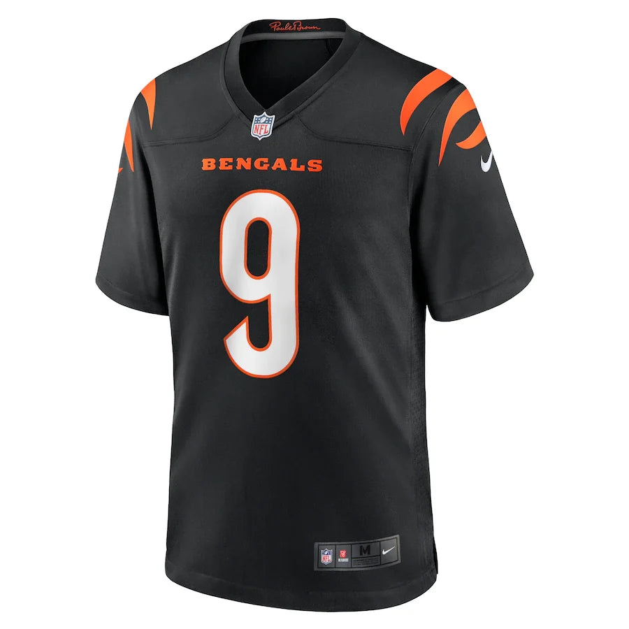 Men's Cincinnati Bengals Joe Burrow "Burreaux" Nick Name Nike Black Game Jersey