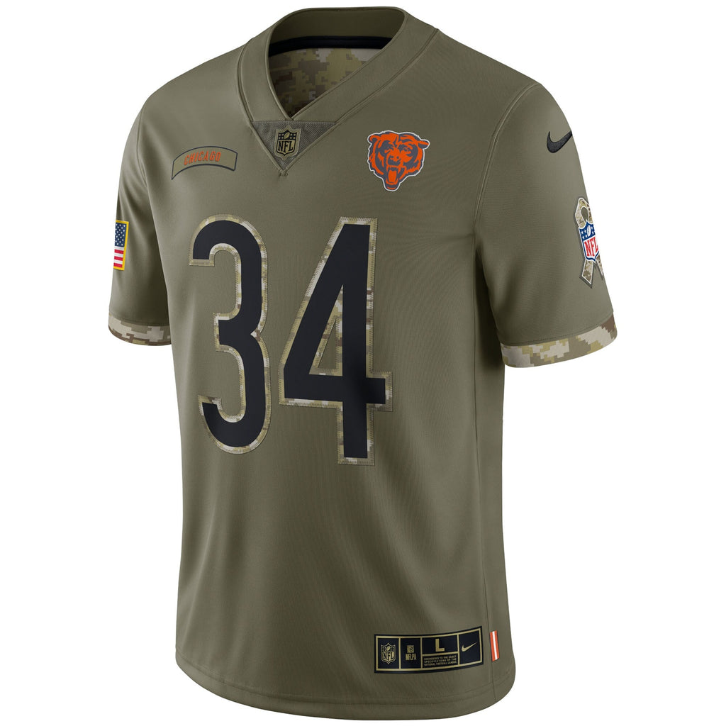 Men's Walter Payton Chicago Bears Nike 2022 Salute To Service Limited Jersey - Olive