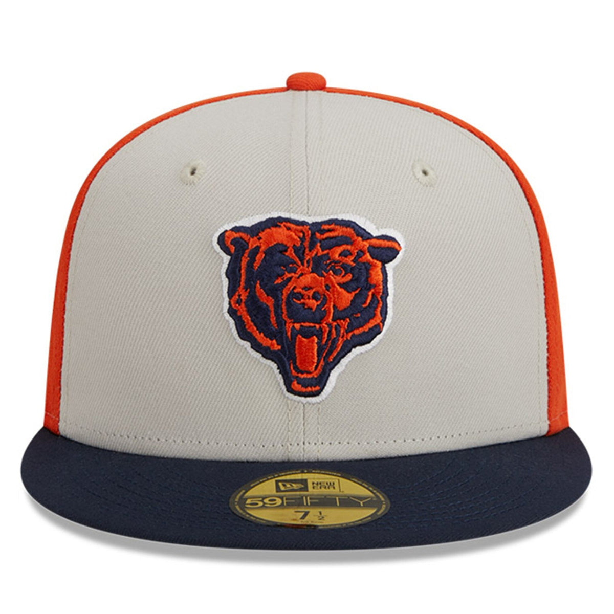 Men's Chicago Bears New Era Cream/Navy 2023 Sideline Historic 59FIFTY Fitted Hat