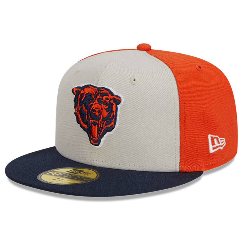Men's Chicago Bears New Era Cream/Navy 2023 Sideline Historic 59FIFTY Fitted Hat