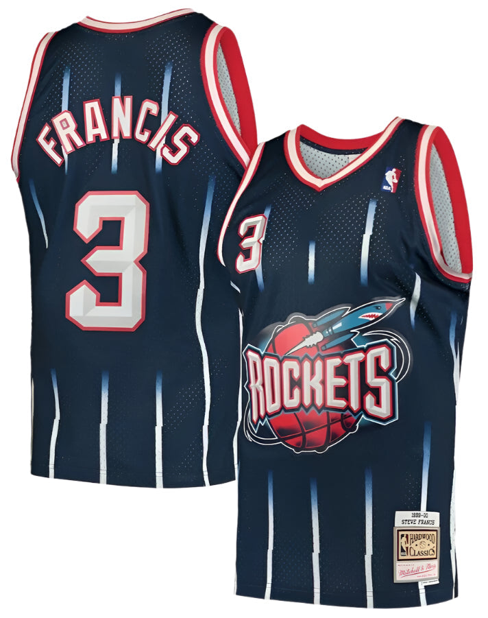 Men's Houston Rockets Steve Francis Mitchell & Ness Navy 1999-2000 Hardwood Classics Swingman Jersey