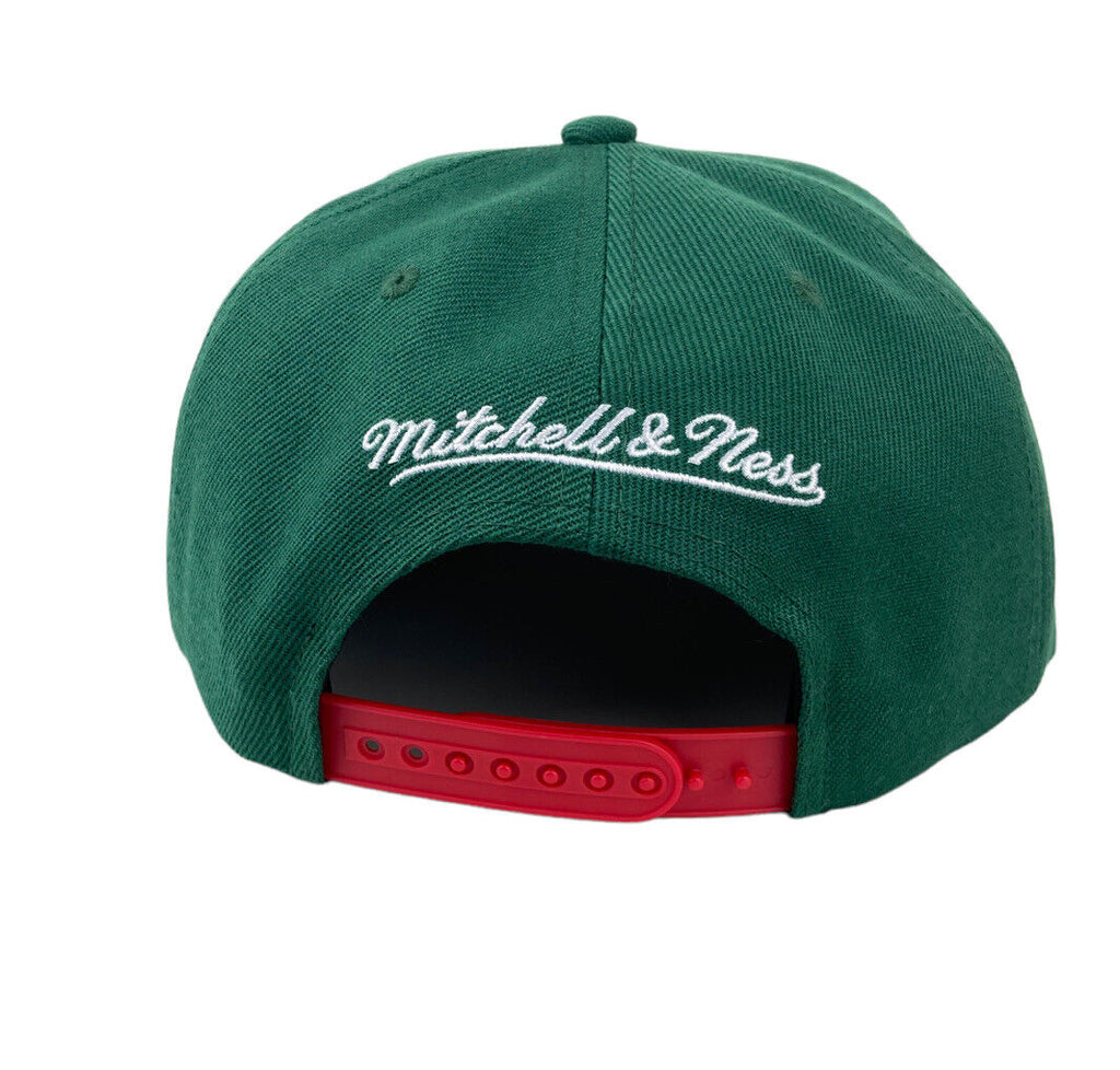 Men's Seattle Supersonics NBA Core Basic 2 Tone Green/Maroon HWC Mitchell & Ness Snapback Hat