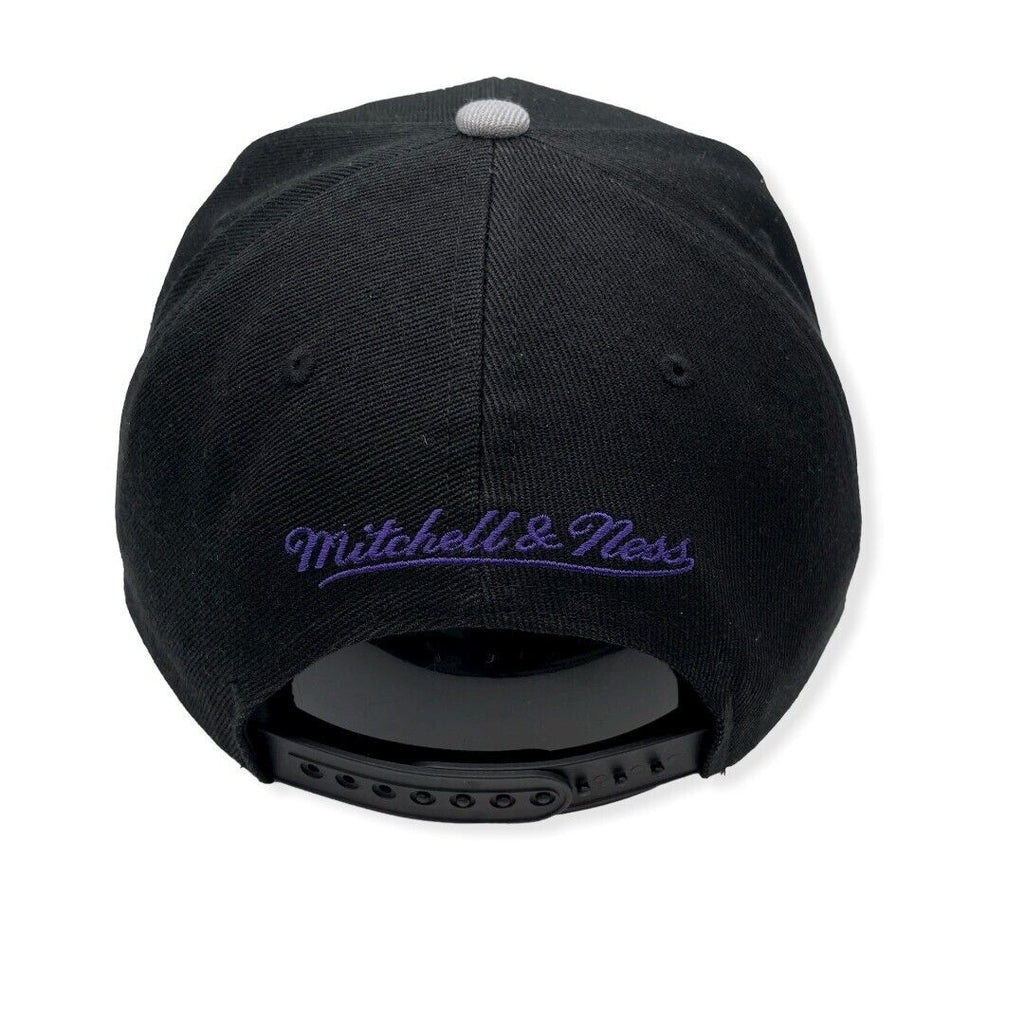 Men's Toronto Raptors NBA Core Basic Script 2 Tone Black/Gray Mitchell & Ness Snapback Hat