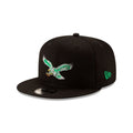 Philadelphia Eagles New Era Black Classic Logo 9FIFTY Adjustable Snapback Hat