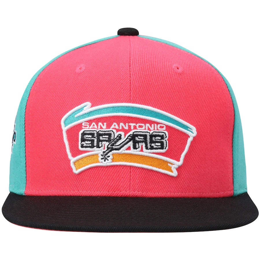 San Antonio Spurs NBA On The Block Mitchell & Ness Snapback Hat