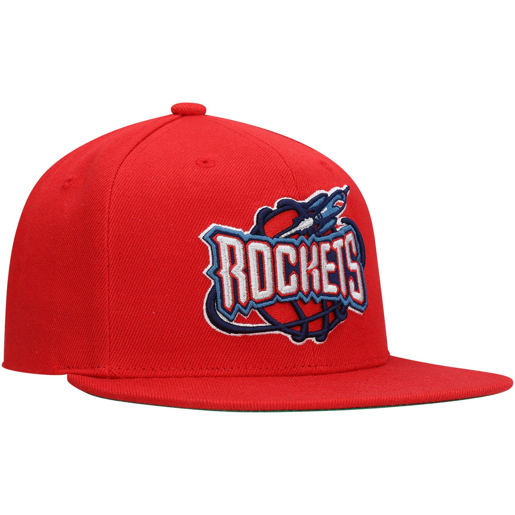 Men's Mitchell & Ness Houston Rockets Hardwood Classics Red Adjustable Snapback Hat