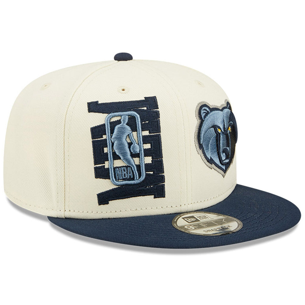 Memphis Grizzlies New Era 2022 NBA Draft 9FIFTY Snapback Adjustable Hat - Cream/Navy