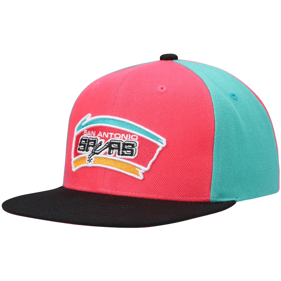 San Antonio Spurs NBA On The Block Mitchell & Ness Snapback Hat