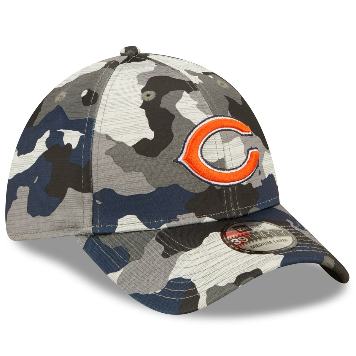 Men's Chicago Bears New Era Camo 2022 NFL Training Camp Official 39THIRTY Flex Hat
