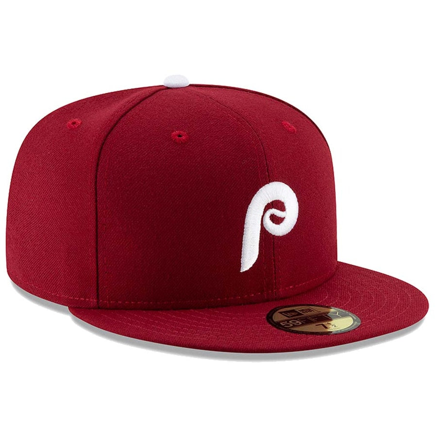 Men's Philadelphia Phillies New Era Maroon Alternate 2 Authentic Collection On-Field 59FIFTY Fitted Hat