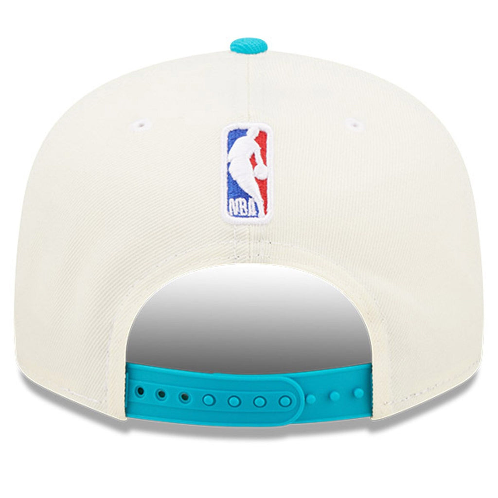 Charlotte Hornets New Era 2022 NBA Draft 9FIFTY Snapback Adjustable Hat - Cream/Teal