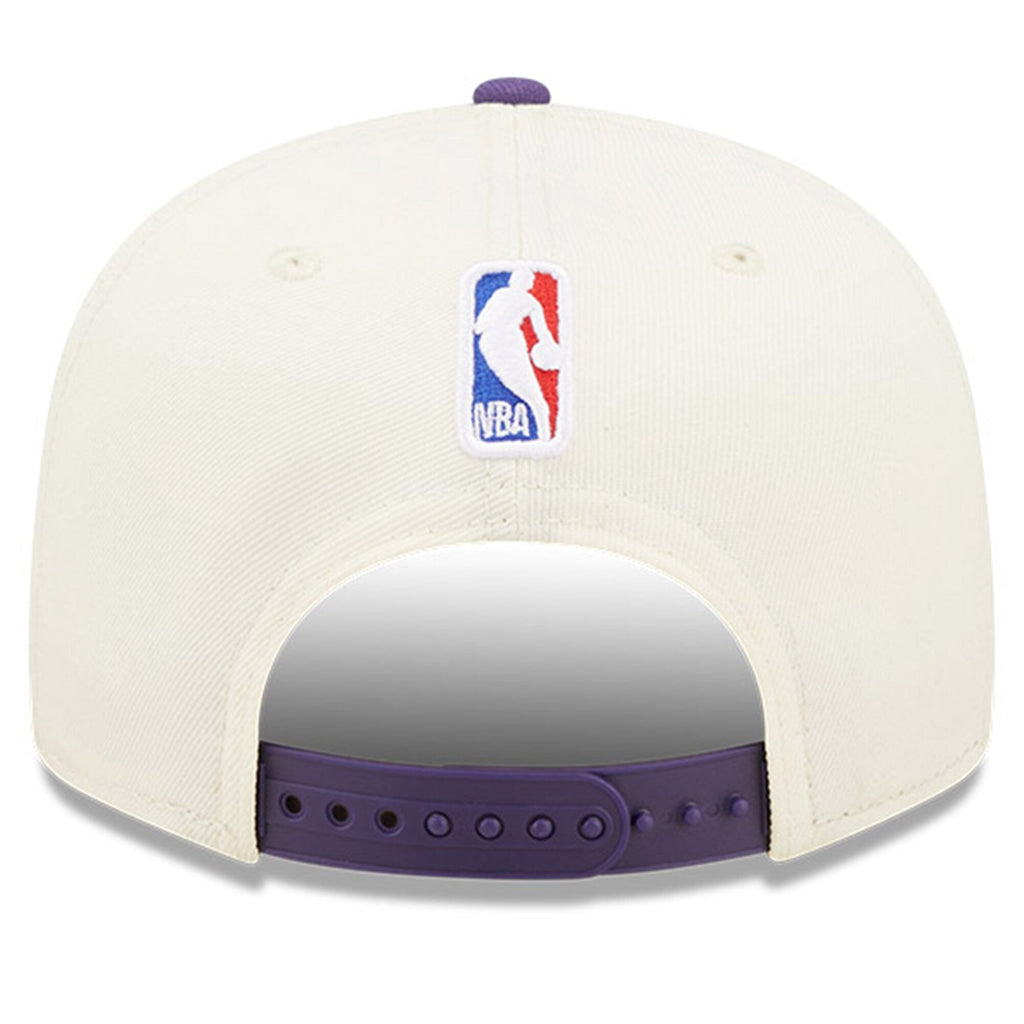 Phoenix Suns New Era 2022 NBA Draft 9FIFTY Snapback Adjustable Hat - Cream/Purple