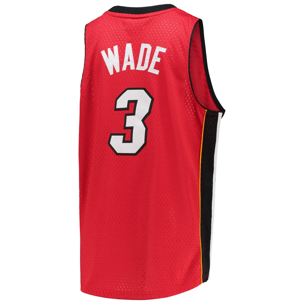 Youth Miami Heat Dwyane Wade Mitchell & Ness Red 2005-06 Hardwood Classics Jersey