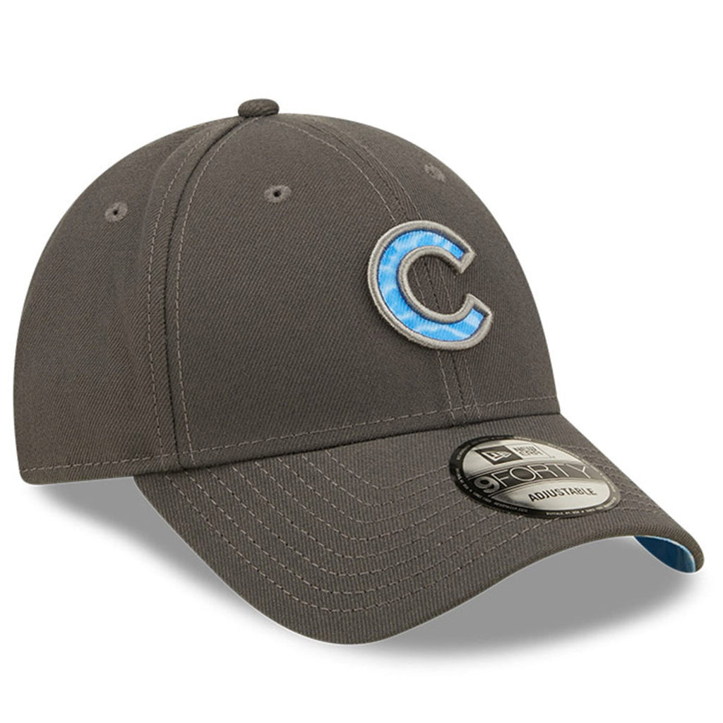 Men's Chicago Cubs New Era Graphite 2022 Father's Day 9FORTY Adjustable Hat