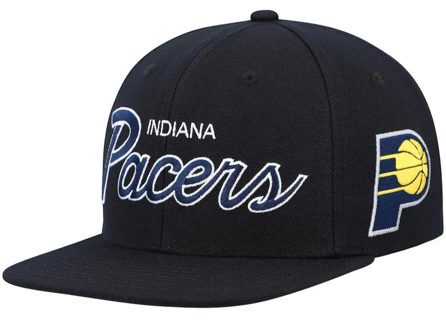Indiana Pacers Team Script 2.0 Mitchell & Ness Snapback Hat