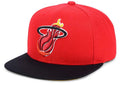Men's Miami Heat Mitchell & Ness NBA Core Basic HWC Red/Black Snapback Hat