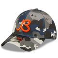 Men's Chicago Bears New Era Camo 2022 NFL Training Camp Official Script 39THIRTY Flex Hat