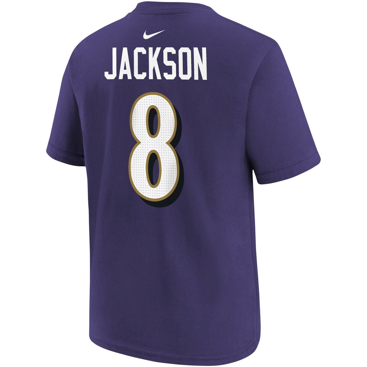 Youth Lamar Jackson Baltimore Ravens Nike Purple Player Pride Name & Number T-Shirt